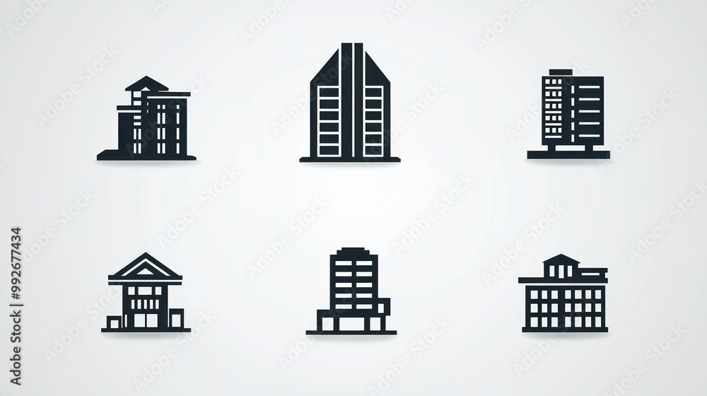 Simple and Clean Architecture Icon Representing Building Design Concepts Simple and Clean Architecture Icon Representing Building Design Concepts