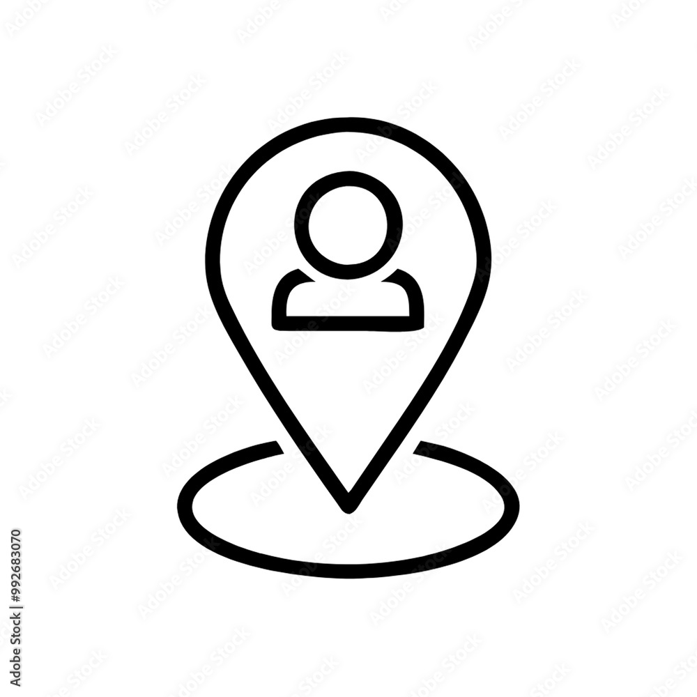 A modern location pin with abstract elements, combining shapes and lines in a balanced composition, evoking creativity and dynamic movement, on a transparent background A modern location pin with abstract elements, combining shapes and lines in a balanced composition, evoking creativity and dynamic movement, on a transparent background