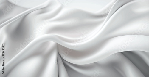Light smooth elegant silk fabric background. Textile texture. Wide vector illustration	