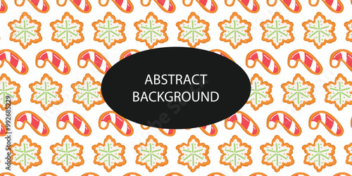 ginger cookies pattern background. u can use templates card, invitation and fabric