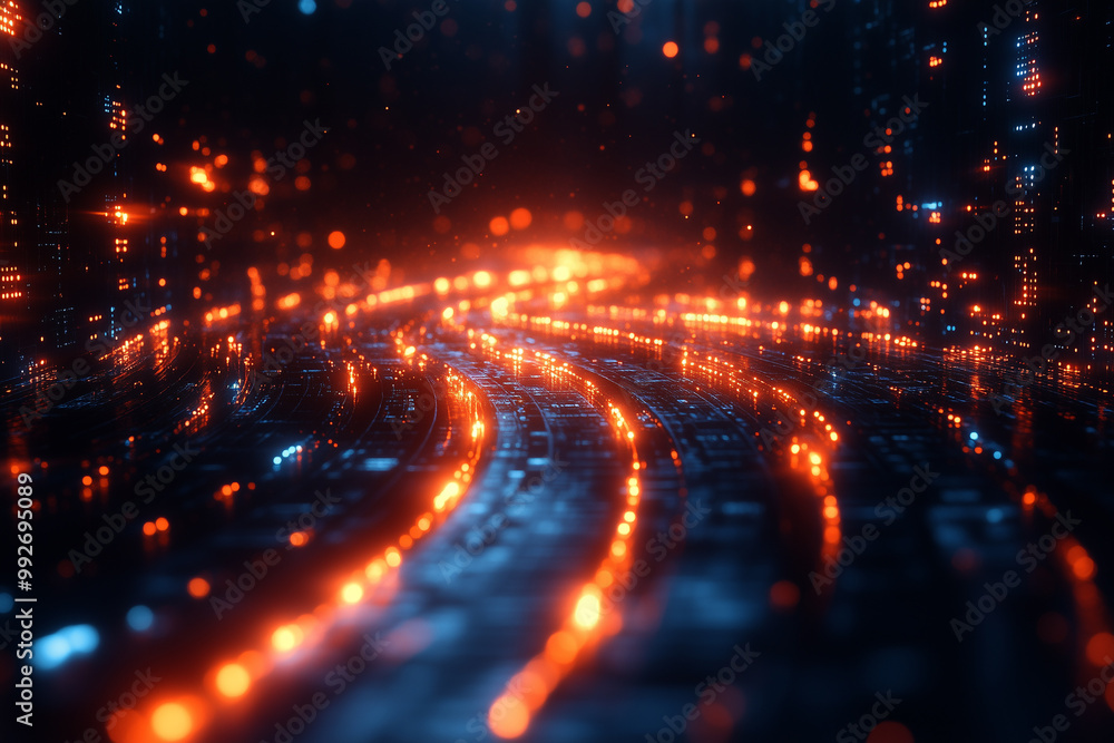 Digital data flowing into a quantum computer's core Digital data flowing into a quantum computer's core