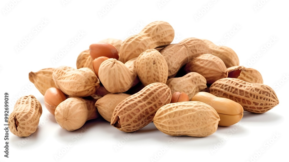 peanuts with white backround genrative AI peanuts with white backround genrative AI
