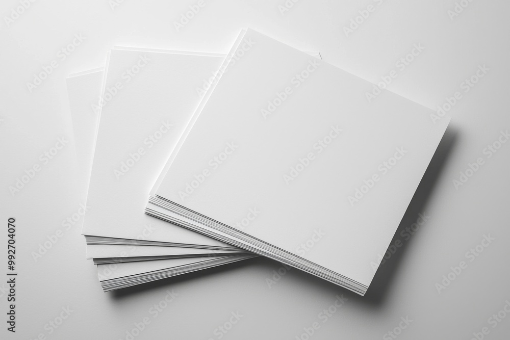 Blank A4 Stacked Paper Mockup isolated created with Generative AI Blank A4 Stacked Paper Mockup isolated created with Generative AI