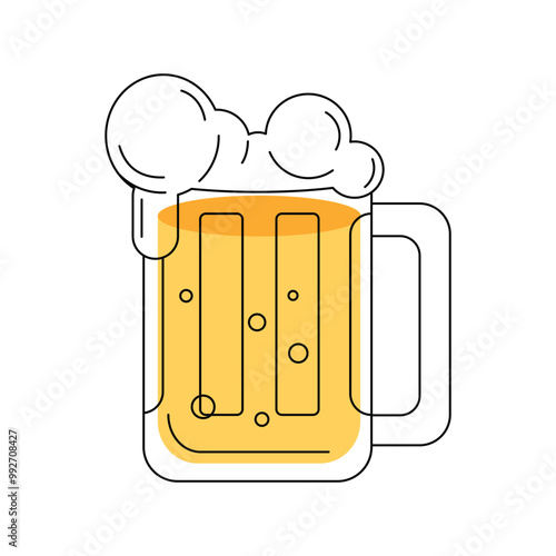 Beer pint icon. Simple beer pint icon for social media, app, and web design. Vector illustration photo