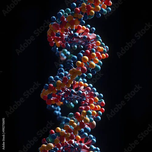 Highly Detailed Scientific Illustration of a Nucleotide, the Building Block of DNA and RNA in Molecular Biology photo