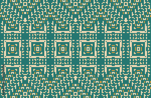 Motifs Islamic Geometric Patterns Printablefolk Embroidery, Aztec Geometric Ornament Print. Design for Carpet, Wallpaper, Clothing, Wrapping, Fabric