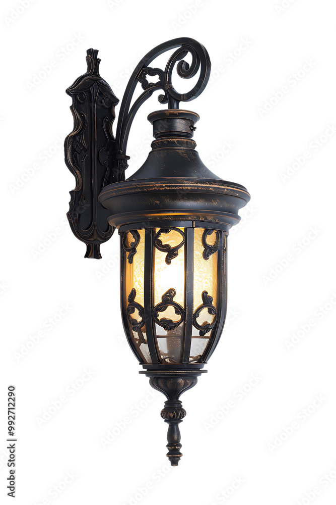 wall lamp, isolated on a transparent background