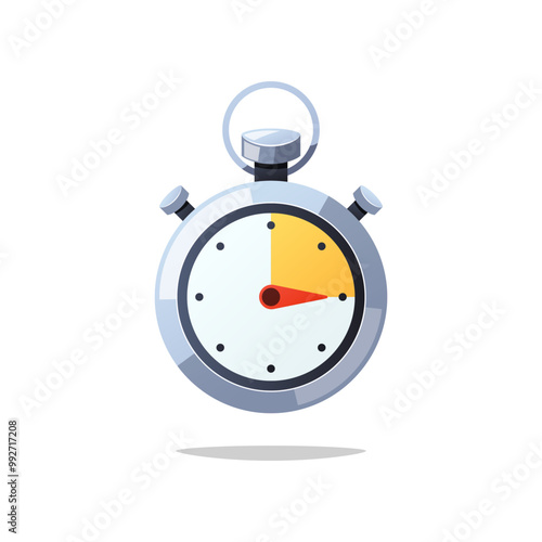 Stopwatch vector isolated on white background.