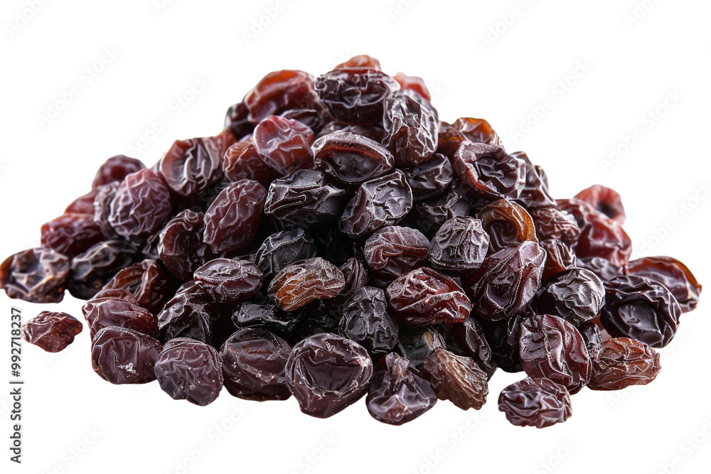 Pile of raisins, isolated against a transparent background Pile of raisins, isolated against a transparent background