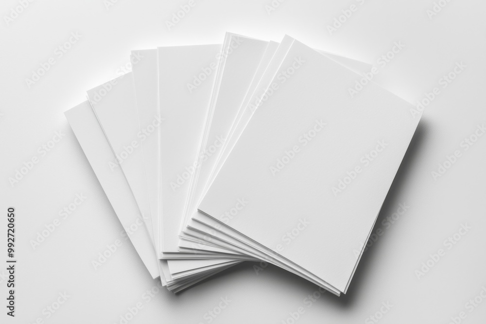 Blank A4 Stacked Paper Mockup isolated created with Generative AI Blank A4 Stacked Paper Mockup isolated created with Generative AI