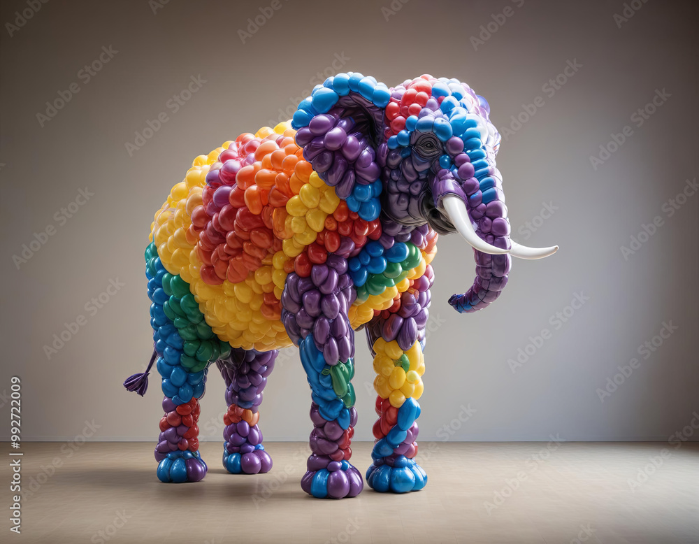 Obraz premium elephant colorful balloon sculpture