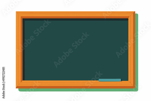 New clean blank blackboard wooden frame