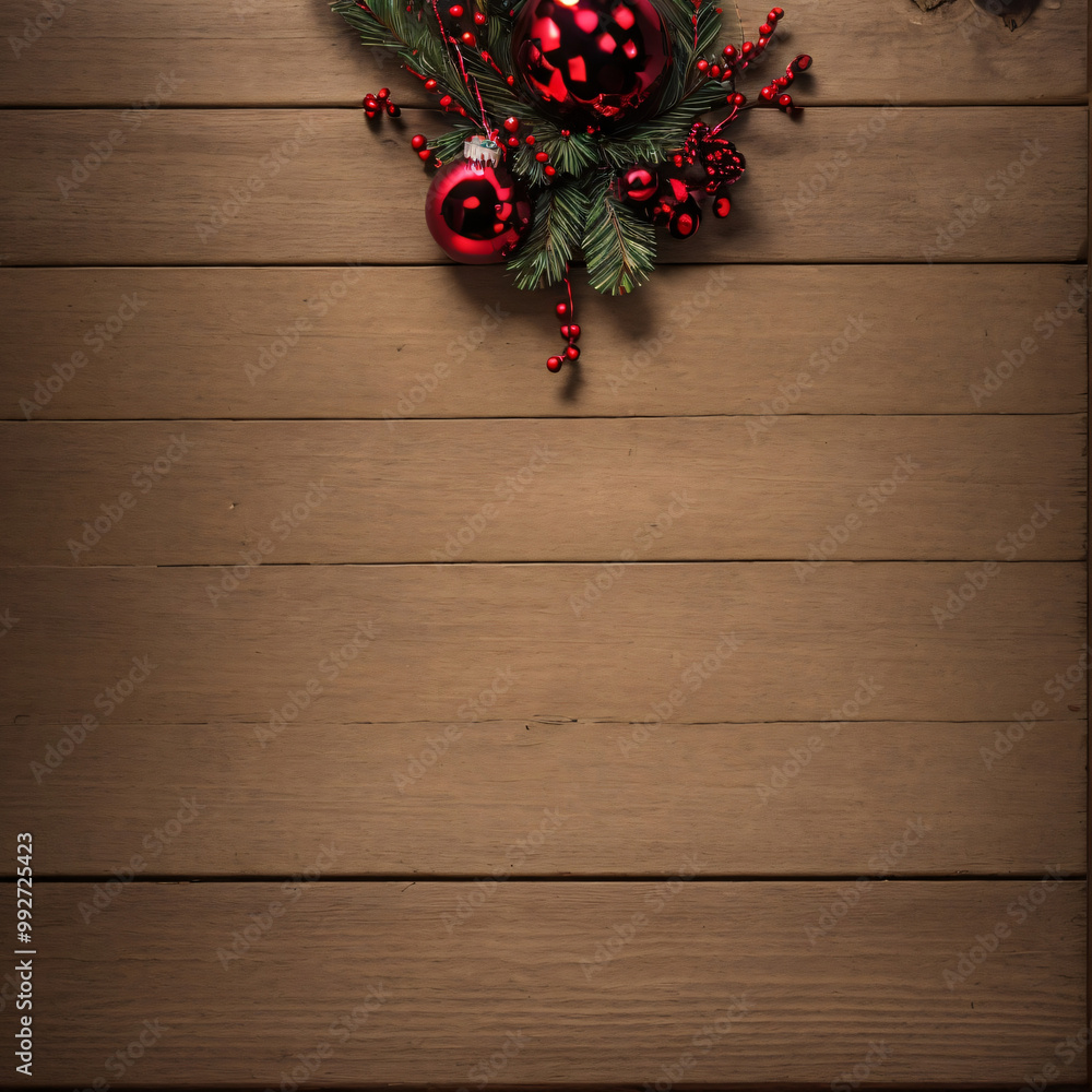 Christmas decoration on wooden background Christmas decoration on wooden background
