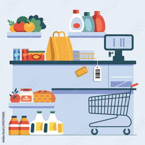 illustrations vector sale offer supper market items icon  for juice and basket ,label ,price , fruits , others 
