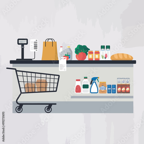 illustrations vector sale offer supper market items icon  for juice and basket ,label ,price , fruits , others 
