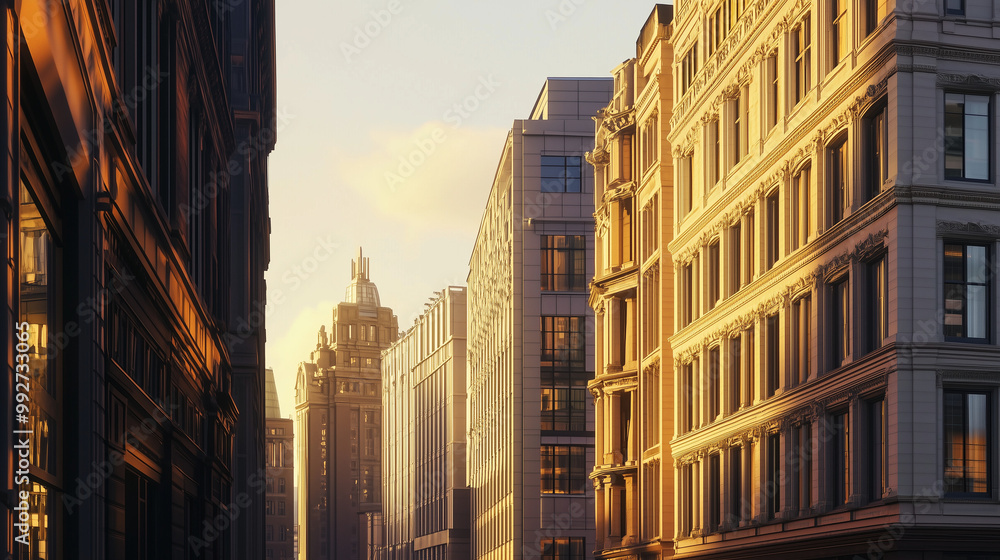 Iconic historical and modern buildings side by side in a cityscape, shot during golden hour, detailed architectural elements, warm light highlighting the structures, cultural and inspirational vibe Iconic historical and modern buildings side by side in a cityscape, shot during golden hour, detailed architectural elements, warm light highlighting the structures, cultural and inspirational vibe