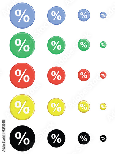 Circular Discount Percent Mark Sign