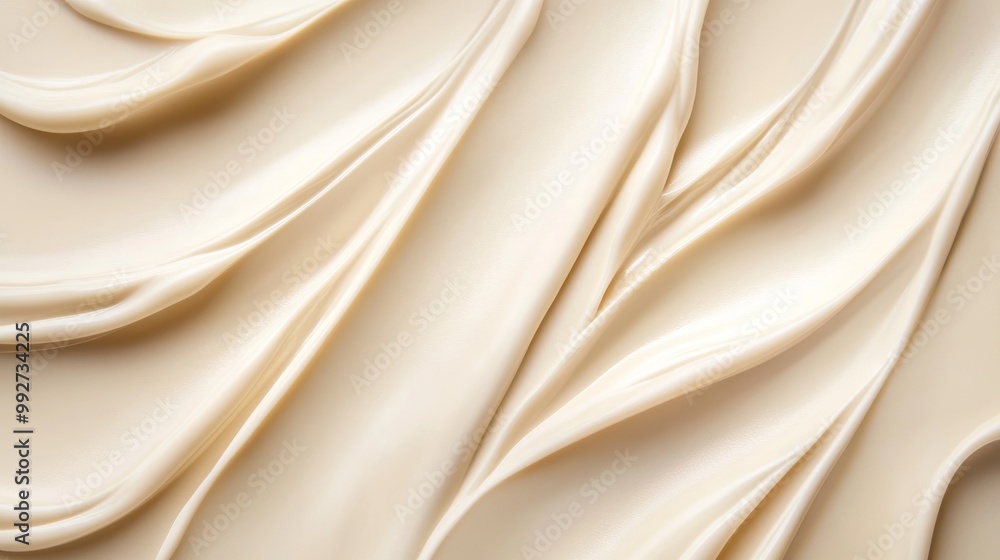 Obraz premium 白いクリームのテクスチャ