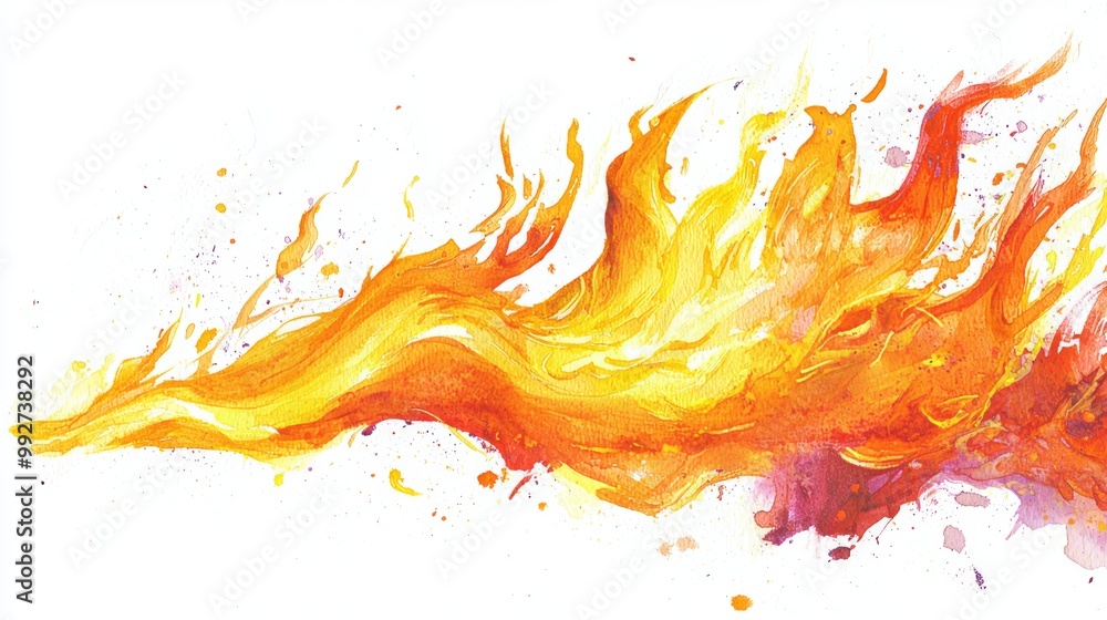 A flame with a wide, sweeping base that narrows into a sharp A flame with a wide, sweeping base that narrows into a sharp