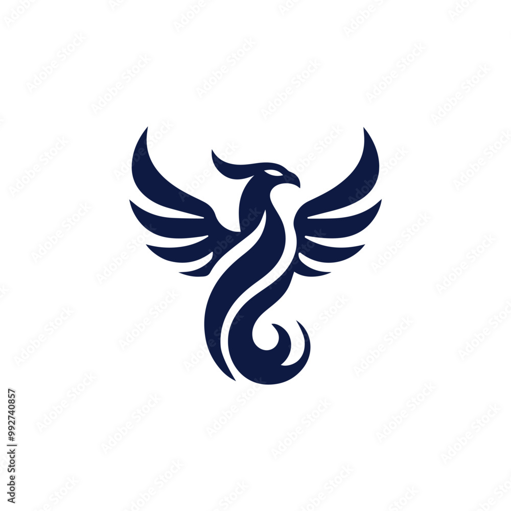 Obraz premium Phoenix Logo flying bird abstract design vector template. 