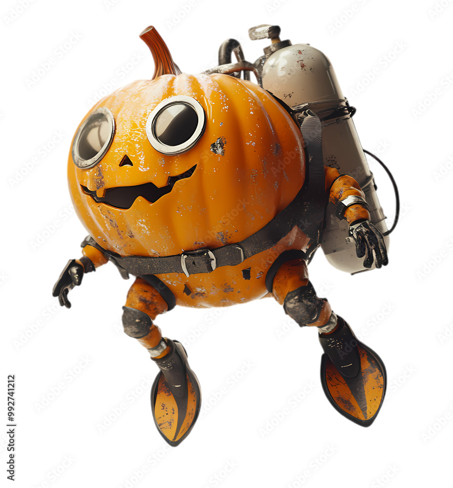 Scuba Pumpkin for Halloween Scuba Pumpkin for Halloween