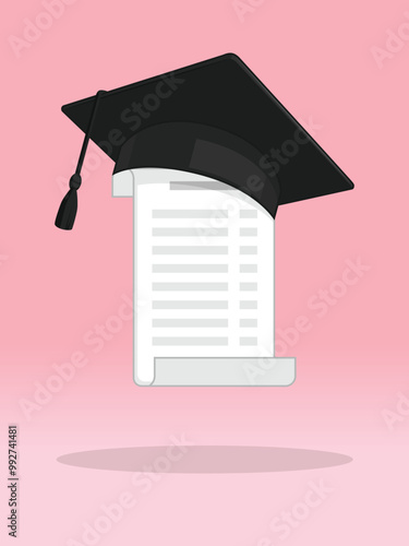 Invoice Graduation Cap College Loans Problem