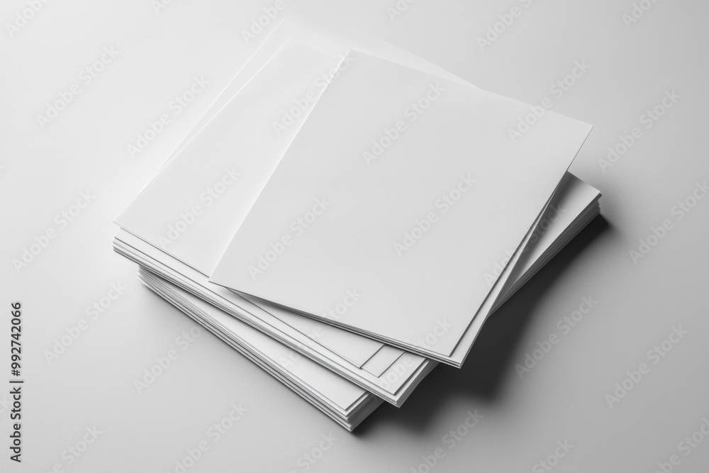 Blank A4 Stacked Paper Mockup isolated created with Generative AI Blank A4 Stacked Paper Mockup isolated created with Generative AI