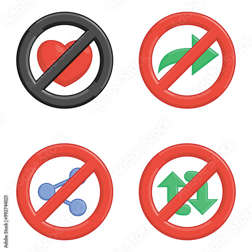 No Sign Share Repost Forward Love