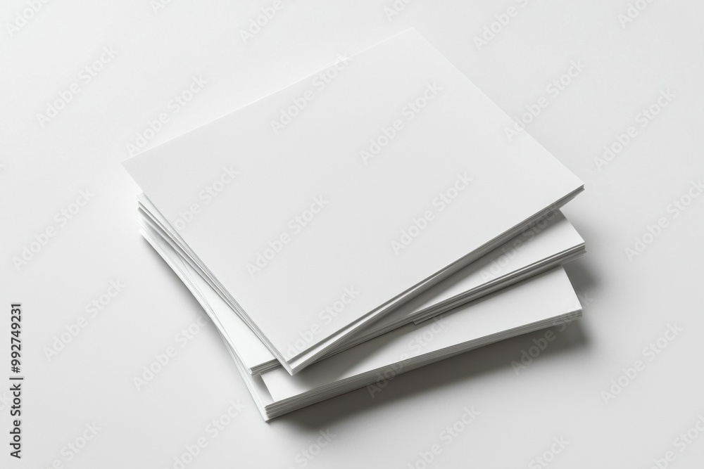 Blank A4 Stacked Paper Mockup isolated created with Generative AI Blank A4 Stacked Paper Mockup isolated created with Generative AI