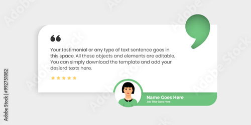 Creative Testimonial Editable Vector Illustration, Empty speech bubbles, What our Clients Say, Quote, Review, Feedback, Infographic Template, Label, editable text box layout, recommendation note