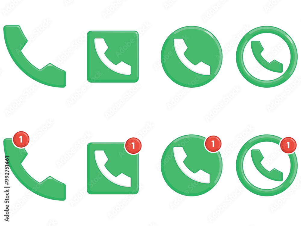 Telephone Symbols with Notification Number Telephone Symbols with Notification Number