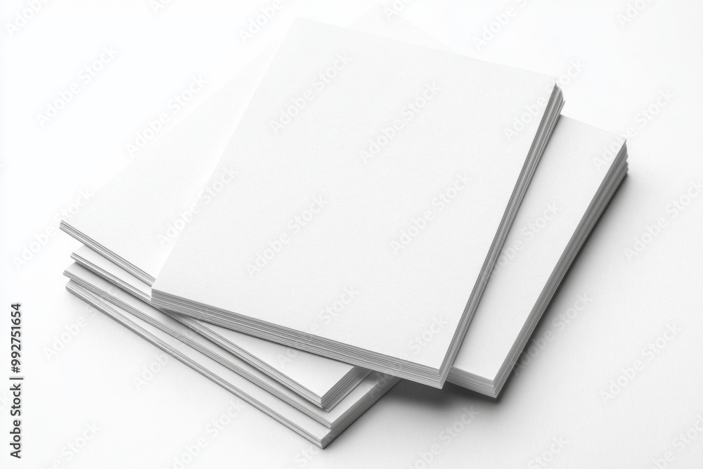 Blank A4 Stacked Paper Mockup isolated created with Generative AI Blank A4 Stacked Paper Mockup isolated created with Generative AI