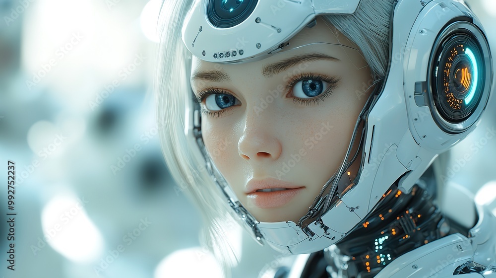 A 3D rendering illustrating AI research into droid and cyborg development, showcasing future living, digital data mining, and machine learning concepts. A 3D rendering illustrating AI research into droid and cyborg development, showcasing future living, digital data mining, and machine learning concepts.