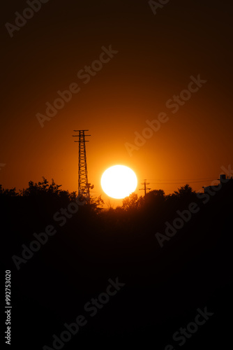 sunrise from the Madrid neighborhood of Hortaleza photo