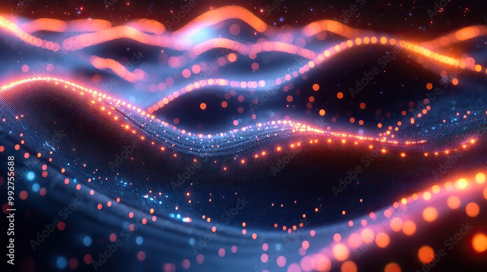 A 3D rendering of dynamic digital waves and smart technology flow, creating a futuristic cyber technology background with seamless digital structures. A 3D rendering of dynamic digital waves and smart technology flow, creating a futuristic cyber technology background with seamless digital structures.