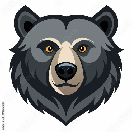 Bear Head Vector Design Illustration photo