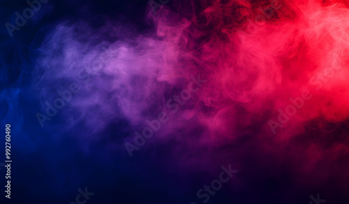 Abstract Red and Blue Smoke Background – Mysterious Gradient Flow Design