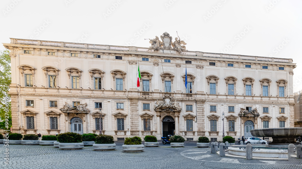 Rome, Italy - April 11, 2024: Rome, Italy - April 11, 2024: Quirinale Square with tourists strolling through the streets in Rome, Italy Rome, Italy - April 11, 2024: Rome, Italy - April 11, 2024: Quirinale Square with tourists strolling through the streets in Rome, Italy