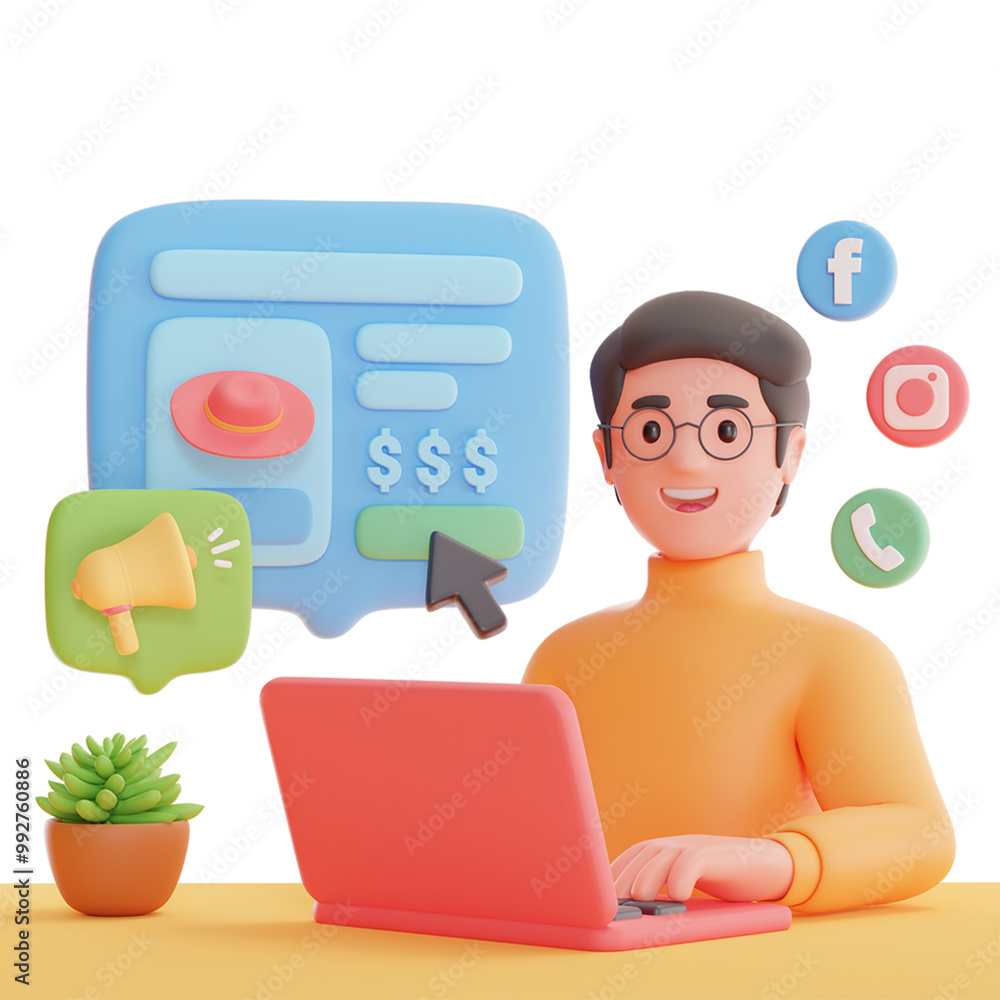 E-Commerce & Online Shopping 3D Characters E-Commerce & Online Shopping 3D Characters