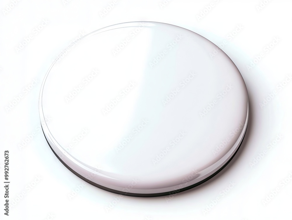 A round mirror on a white surface with a black border A round mirror on a white surface with a black border