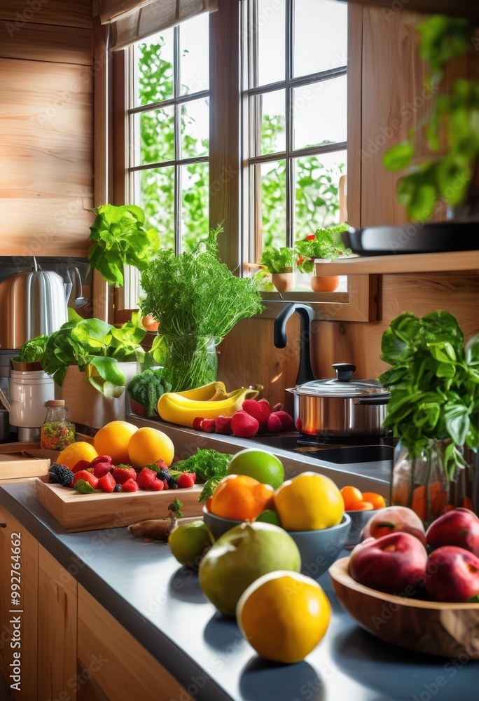 vibrant kitchen setting allergen free meal preparation featuring fresh ingredients colorful utensils, appliances, bowls, baking, balance, chopping vibrant kitchen setting allergen free meal preparation featuring fresh ingredients colorful utensils, appliances, bowls, baking, balance, chopping