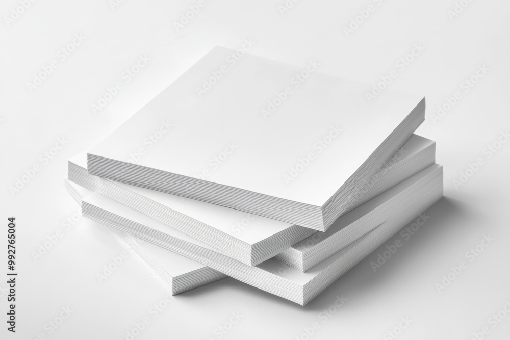 Blank A4 Stacked Paper Mockup isolated created with Generative AI Blank A4 Stacked Paper Mockup isolated created with Generative AI