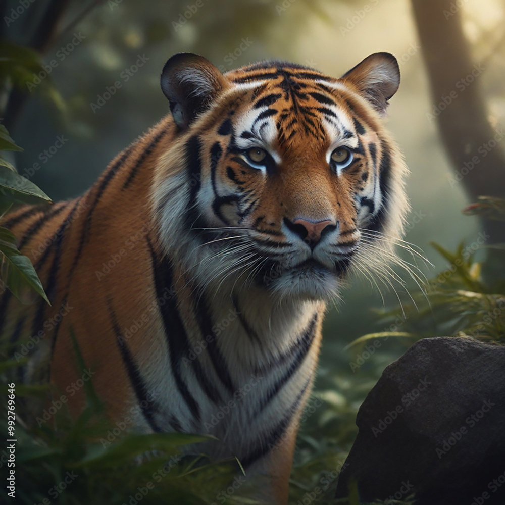 Beautiful imaginary tiger picture for wallpaper or wall frame Beautiful imaginary tiger picture for wallpaper or wall frame