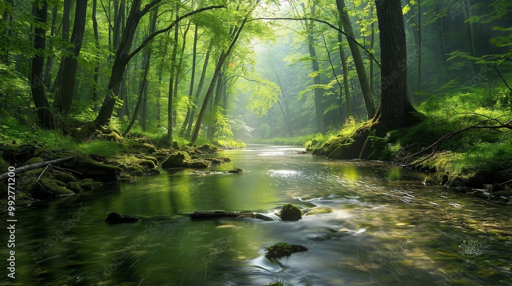 lovely sunny day in the jungle with the big stream lovely sunny day in the jungle with the big stream
