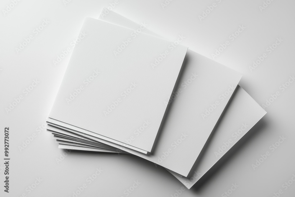 Blank A4 Stacked Paper Mockup isolated created with Generative AI Blank A4 Stacked Paper Mockup isolated created with Generative AI