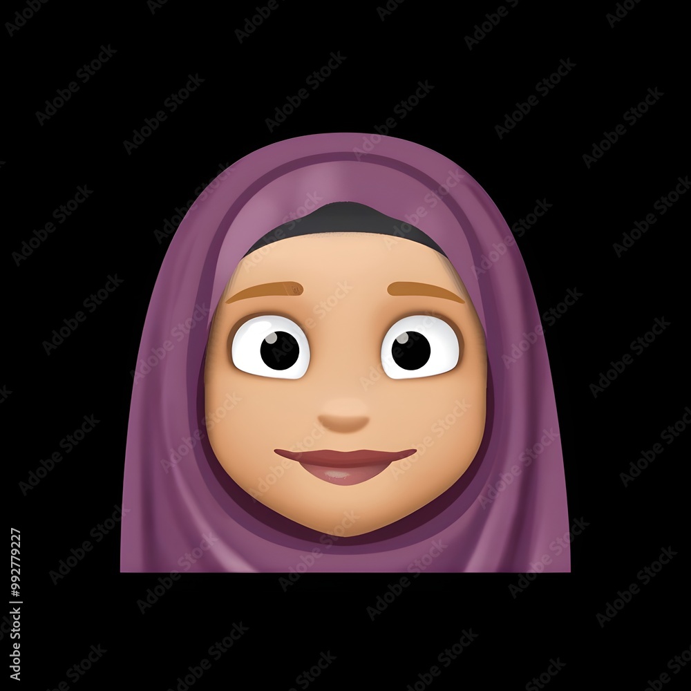 Woman in Purple Hijab Smiling - Cultural Representation
Woman in Purple Hijab Smiling - Cultural Representation