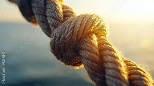 Rope Knot with Sunlight photo