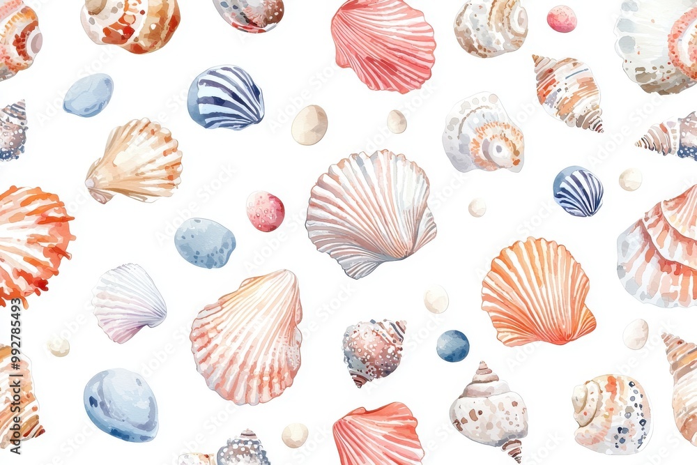 Colorful collection of seashells and marine elements, perfect for beach-themed projects and ocean-inspired designs. Colorful collection of seashells and marine elements, perfect for beach-themed projects and ocean-inspired designs.