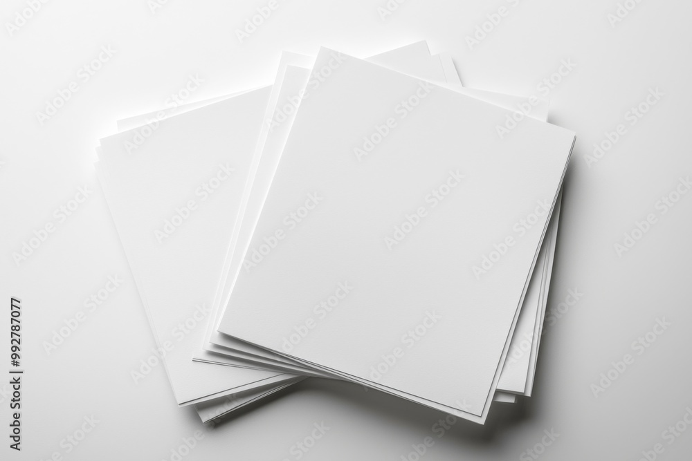 Blank A4 Stacked Paper Mockup isolated created with Generative AI Blank A4 Stacked Paper Mockup isolated created with Generative AI