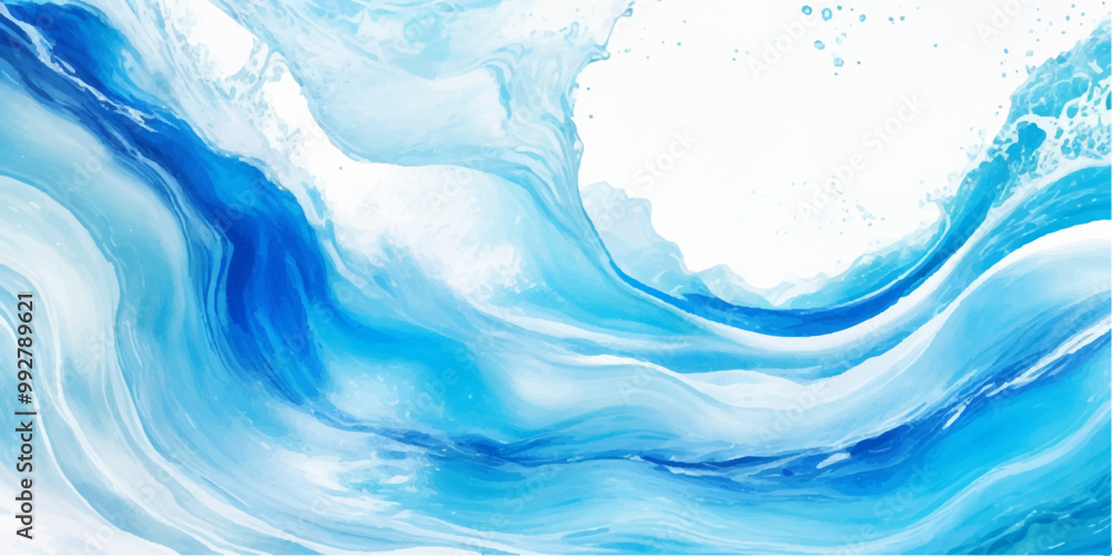abstract soft blue and white abstract water color ocean wave texture background .Fluid blue ocean wave layer Tsunami wave background in flat cartoon style. Big blue tropical water splash. abstract soft blue and white abstract water color ocean wave texture background .Fluid blue ocean wave layer Tsunami wave background in flat cartoon style. Big blue tropical water splash.